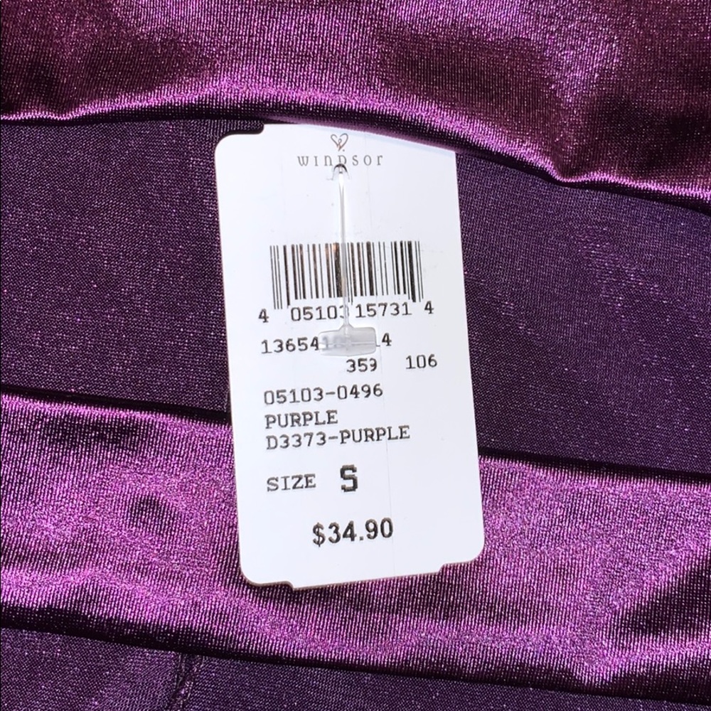 Silk Purple Bodycon dress - Picture 2 of 3